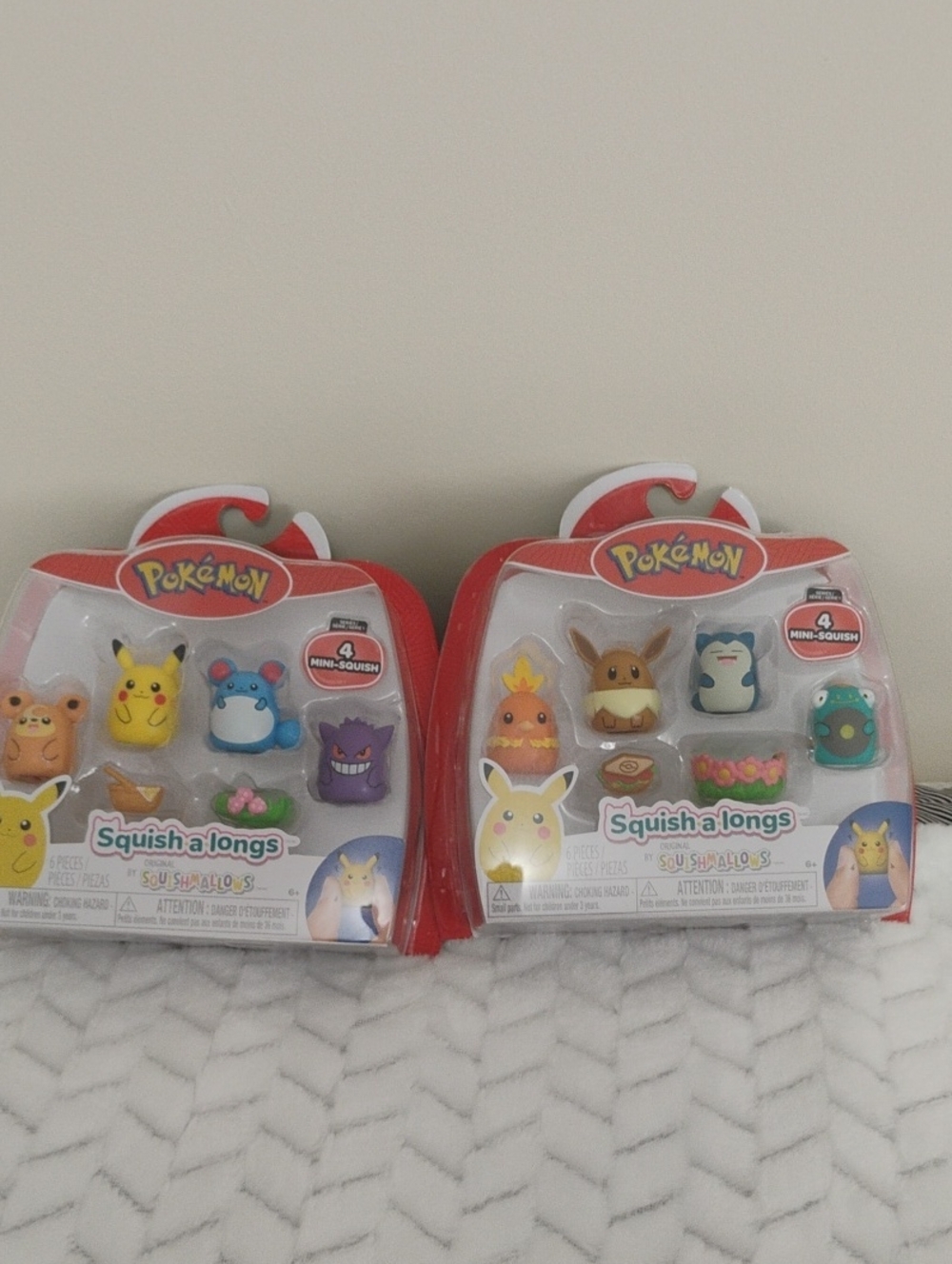 Pokemon Squish a Longs Mini-Squish Toy Sets
